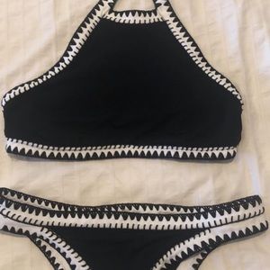 Black and white bikini